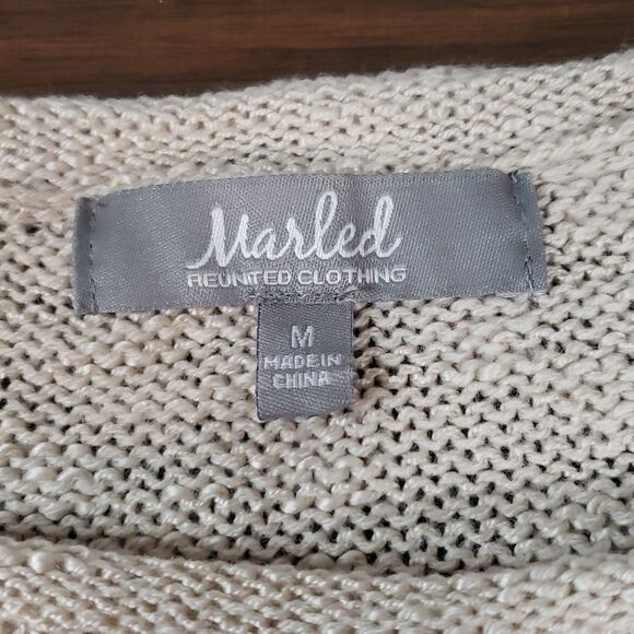 Summer Dreaming in This SuperSoft Pastel Lettering Boyfriend Sweater by Marled M - Picture 2 of 5